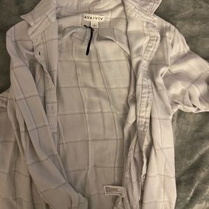 White and grey flannel